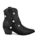 Bota Texana Feminina Western Cano Curto Salto Médio Estrelas