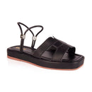 Sandália Feminina Flat Rasteira H Delicada Chinelo Brilho Flatform Moda Conforto