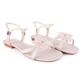 Sandália Rasteira Feminina Delicada Flor Brilho Chinelo Tiras Fina Casual Rasteirinha