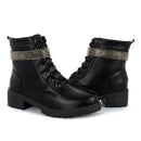 Coturno Feminino Bota Tratorada Salto Baixo Confortável