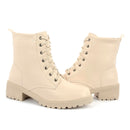 Bota Coturno Feminina Sola Tratorada Moda Confortável Original