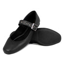 Sapatilha Feminina Bico Redondo Fivela Ilhós Bailarina Confortável Moda