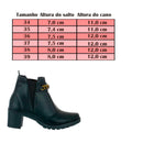 Bota Feminina Coturno Cano Curto Salto Médio Grosso Confortável