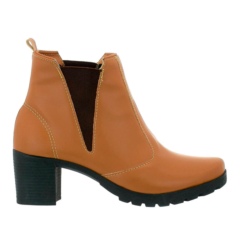 Bota Feminina Coturno Cano Curto Salto Medio Grosso