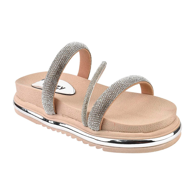 Birken Luxo Flat Brilho Feminina Papete Confortável Strass Moda