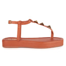 Sandália Chinelo Feminina Flat De Dedo Brilho Delicada Confortável Moda Macio Leve