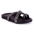 Birken Feminina Sandália Papete Flatform Strass Brilho Rasteirinha Confortável