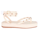 Sandália Flat Feminina De Dedo Tiras Brilho Rasteira De Dedinho Asa Delta Delicada Leve Confortável