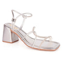 Sandália Feminina Brilho Strass Salto Alto Confortável Calce Fácil Festa Original Luxo Elegante