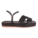 Sandália Feminina Flat Rasteira H Delicada Chinelo Brilho Flatform Moda Conforto