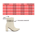 Bota Feminina bico fino salto fashion confortável com manta