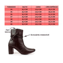 Bota Feminina Bico Fino Salto Alto Grosso Fashion Confortável de Amarrar Leve Original