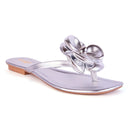 Rasteira Feminina Delicada Flor Brilho