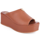 Tamanco Feminino Anabela Flatform Plataforma Detalhe Dourado Confortável Original Olzzy