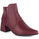 Bota Feminina Bico Fino Croco Salto Médio Cano Curto Confortável Moda Atual Olzzy Original Promoção